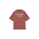 Camiseta Fear of God Essentials Heavy Crewneck Crimson