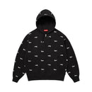 Moletom Supreme Repeat Script Zip Up Hooded Black FW25-W18