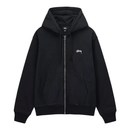 Moletom Aberto Stussy Stock Logo Zip Black
